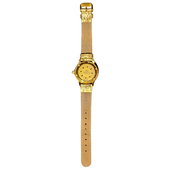 Invicta Gold Leather Watch - Picture 2 of 8